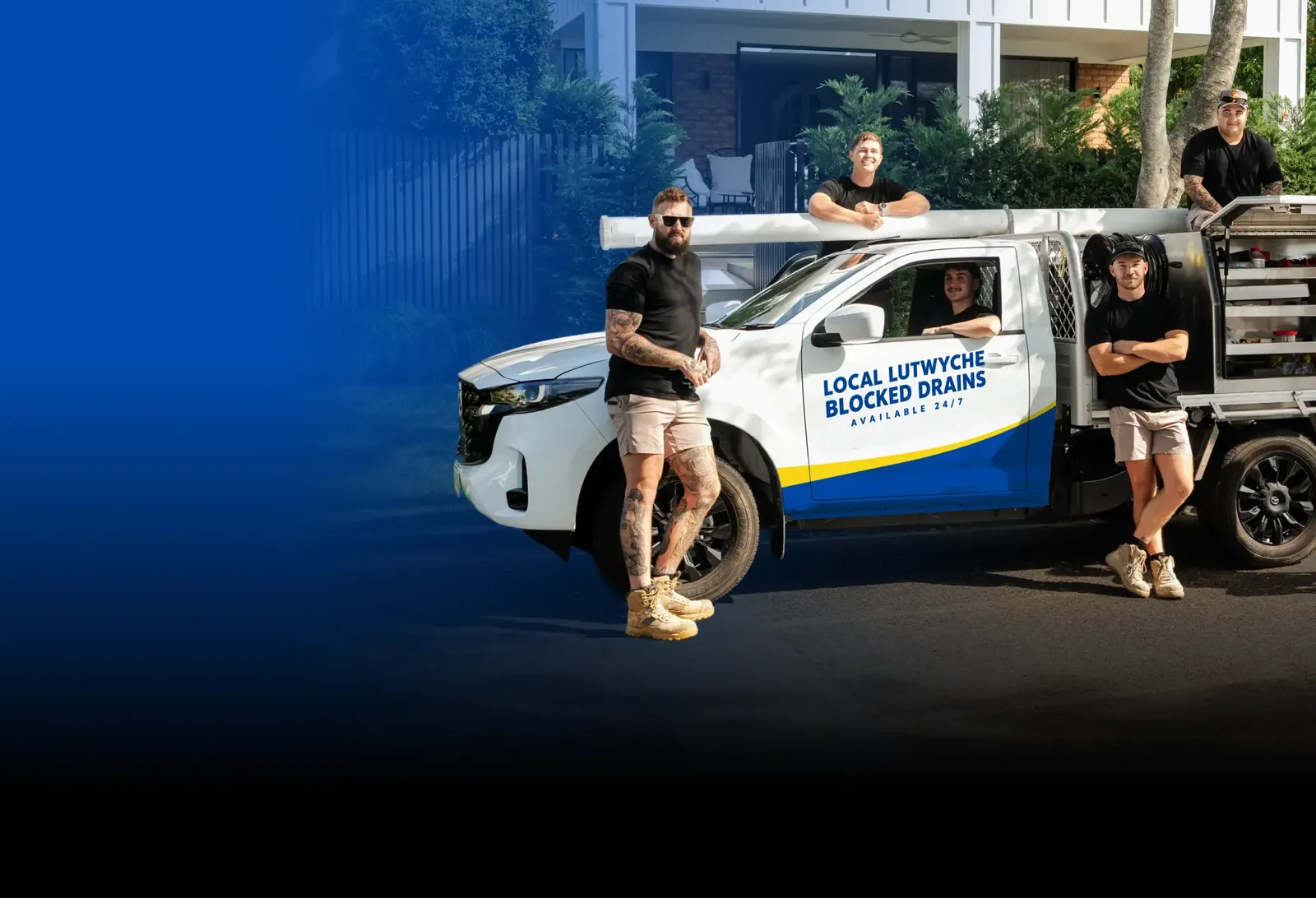 Local Lutwyche Blocked Drains team with the ute